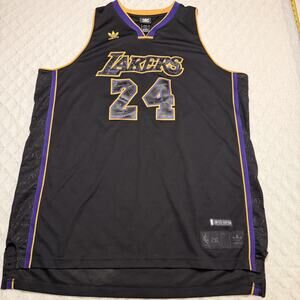 Kobe Bryant #24 Adidas Limited Edition Lakers Jersey Black Size 2XL